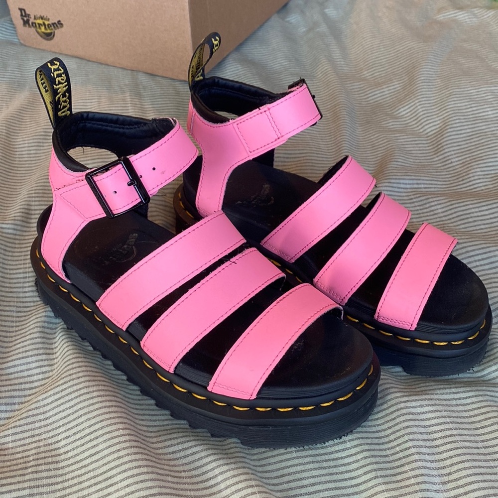 RESERVED Hot pink dr. Martens Blaire sandals
